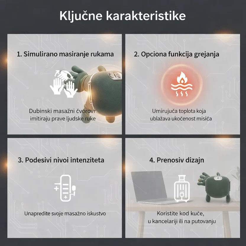 4D Shiatsu Masažer sa Grejanjem